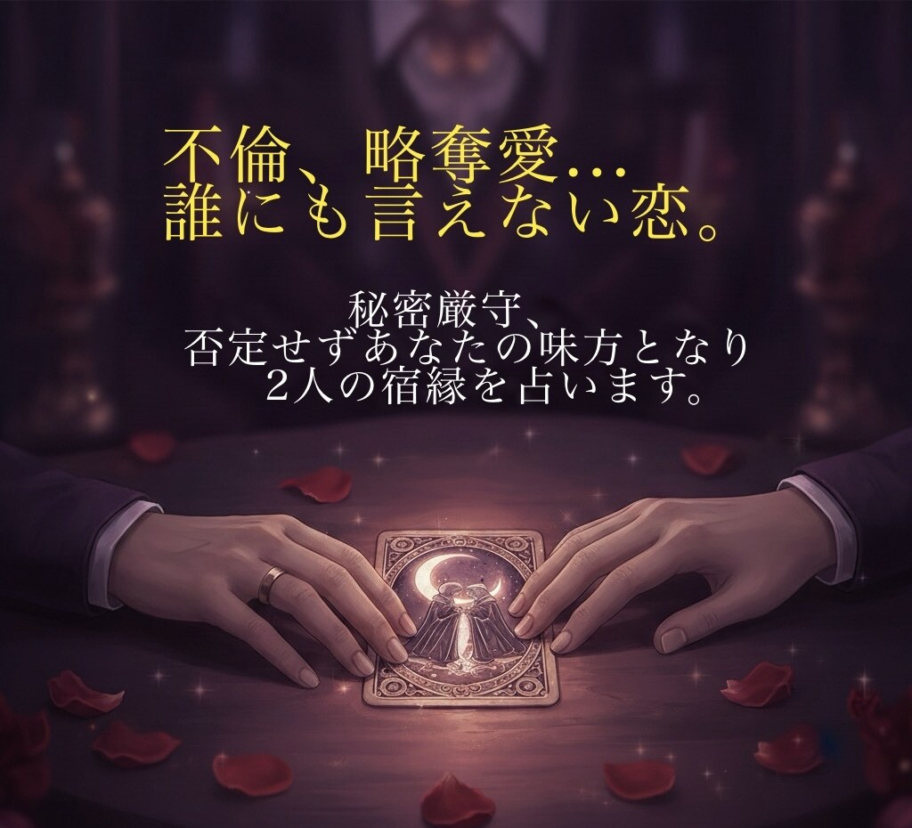 誰にも言えない恋を全肯定。二人の宿縁を深く占います 既読スルーの理由…不倫の彼の沈黙を読み解く。 イメージ1