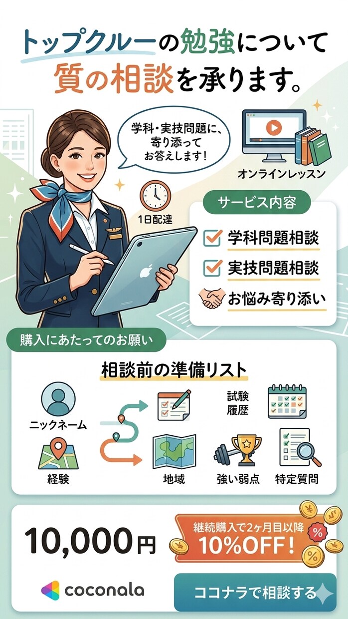 トップクルーの勉強について質疑応答します 目指せ整備士の頂点へサポート致します イメージ1