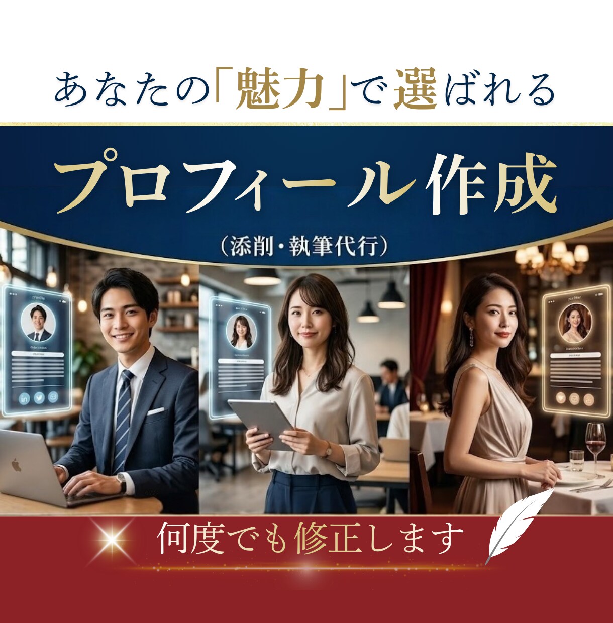 強みを発掘し"選ばれる"プロフィールを作成します ココナラ・書籍・ブログ・noteのインタビュー記事にも イメージ1