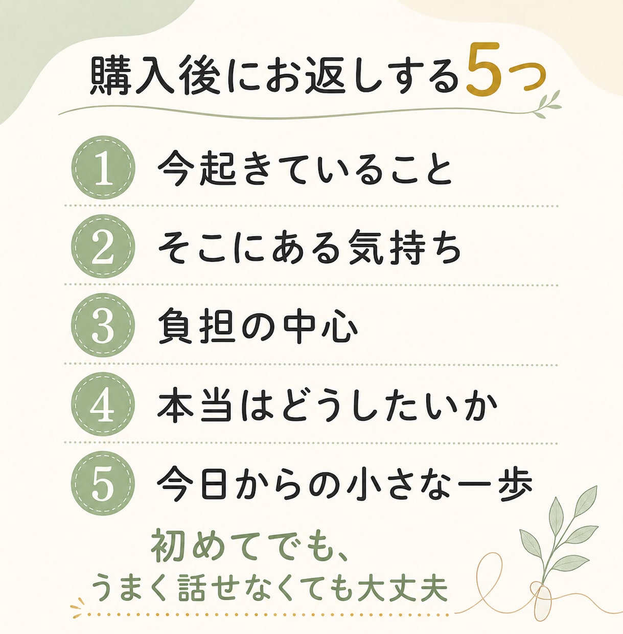 HSP・繊細さんの考えすぎを文章で整理します 言葉にできない心を5項目でやさしく整理 イメージ2
