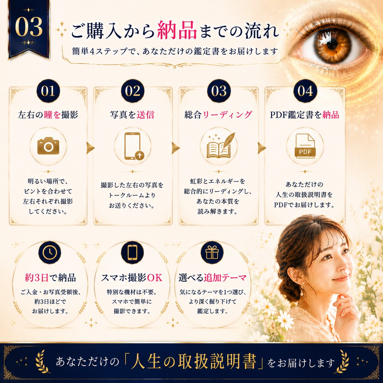 自分らしく生きたいあなたへ！『瞳』から読み解きます 生涯使える！◆瞳に隠された本当の私を知る◆　ズバッと言語化！ イメージ4