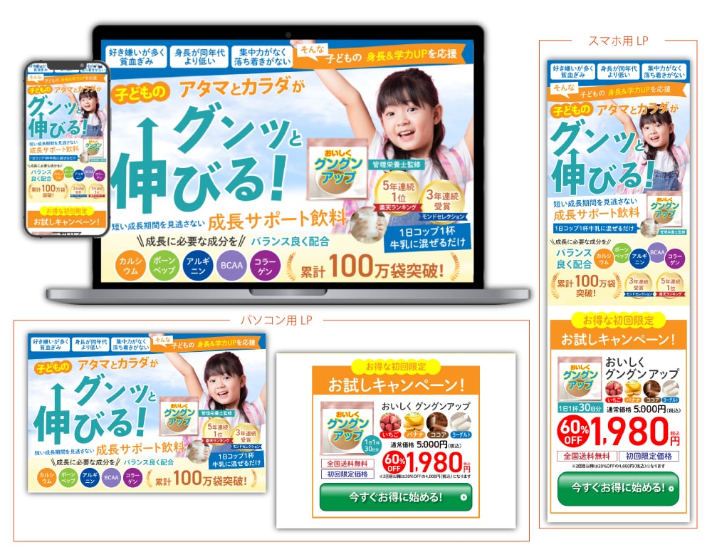 情報を整え、成果に変えるLPを設計します デザインの方向性を言語化して、思った通りのLPを制作！ イメージ4
