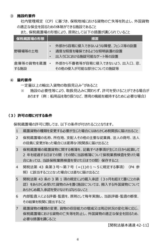保税蔵置場の許可申請します 保税許可申請（3税関で実績あり） イメージ3