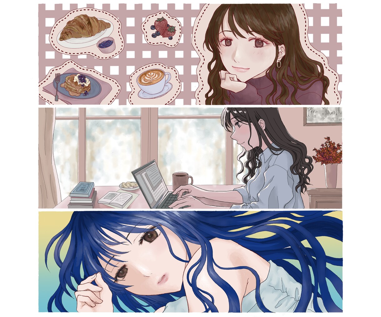 大人っぽく可愛いアイコン・ヘッダー描きます X、インスタなど様々な用途でお使いいただけます☆ イメージ3