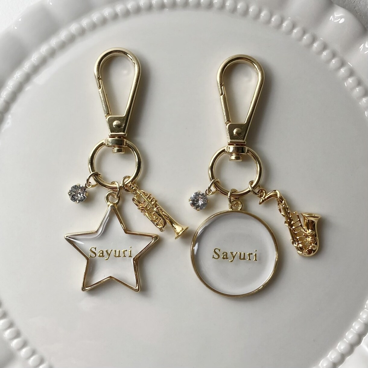 ミニチュア楽器付き名入れキーホルダー制作いたします 吹奏楽・オーケストラ好きさん必見の楽器シリーズ！ イメージ1