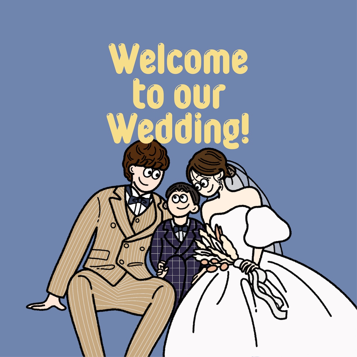 記念日や結婚式アイテムに♪かわいいイラスト描きます 飾れるおしゃれなイラストを！結婚式やギフト・記念日に イメージ5