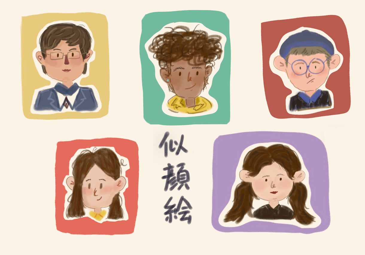 写真から手描き風似顔絵アイコン、イラストを描きます SNSアイコンにぴったり！かわいい手描きイラスト イメージ1
