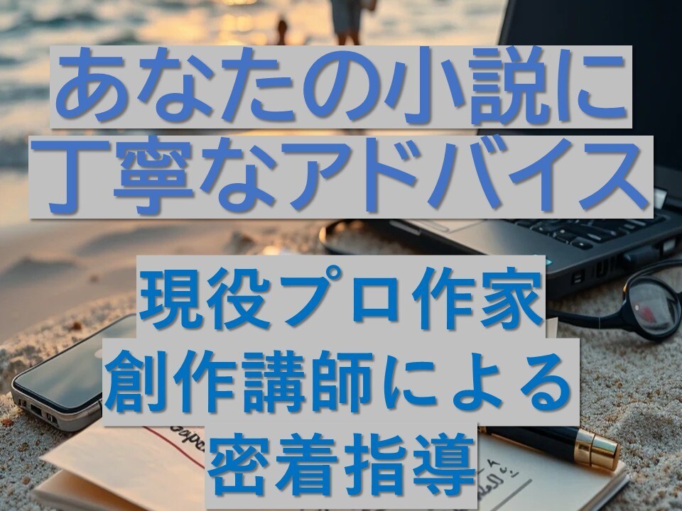 プロ小説家が小説作品を声と文字で密着集中指導します 作家/現役文学賞選考員が執筆進捗チェック＆濃密な講評を提供 イメージ1