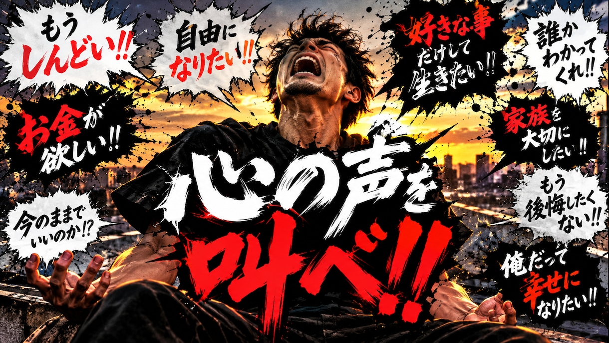 ただ叫んでくれたらと思います 叫べ！！心の声を全て僕に伝えて下さい イメージ1