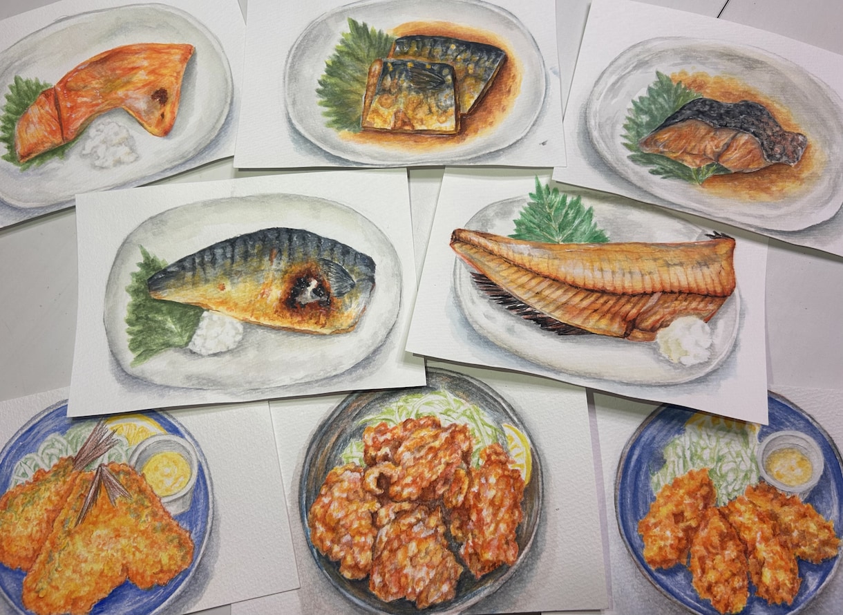 美味しそうな料理イラスト描きます 水彩画の細かいタッチでこだわり感溢れる料理に！ イメージ1