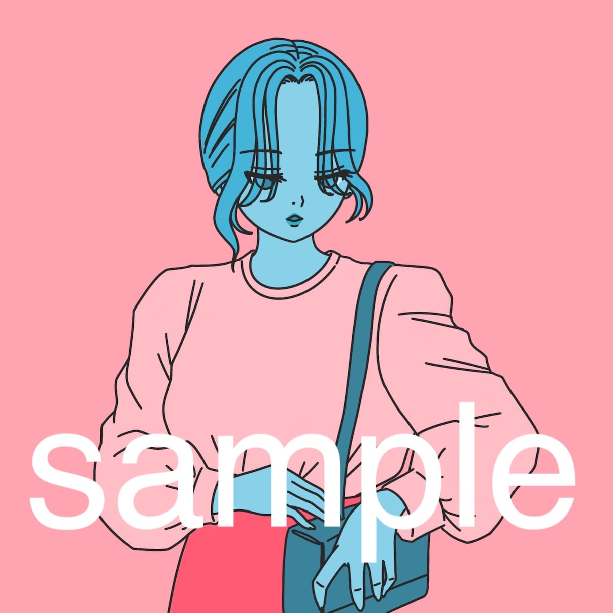 リテイク無制限！おしゃれな雑誌風アイコン描きます 被らない個性派アイコンお任せ下さい【最短１日】【商用可】 イメージ9