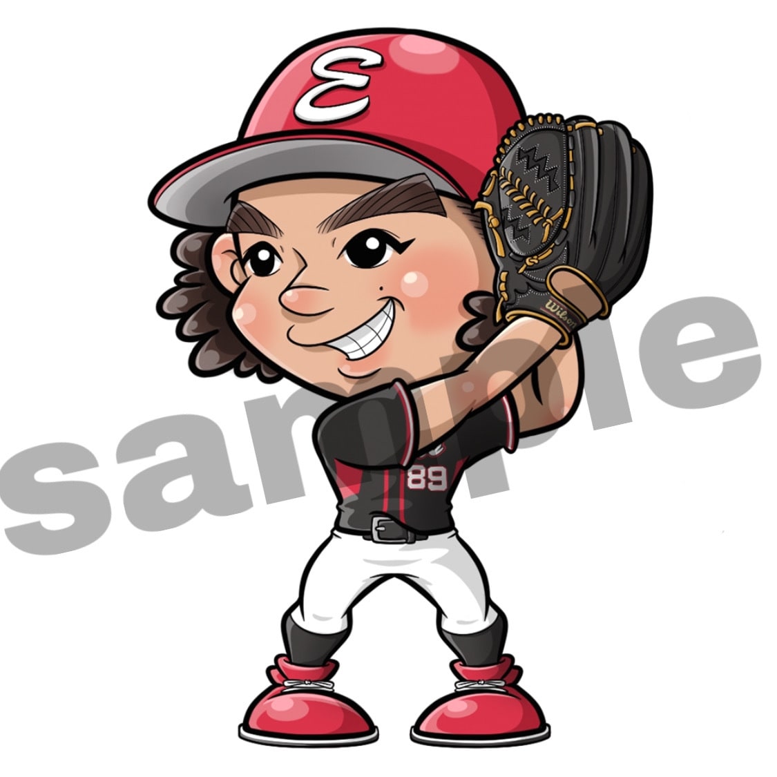 野球イラスト専門⚾️可愛い野球イラスト描きます ピッチング•バッティング•守備ポーズなんでもOKです！ イメージ4
