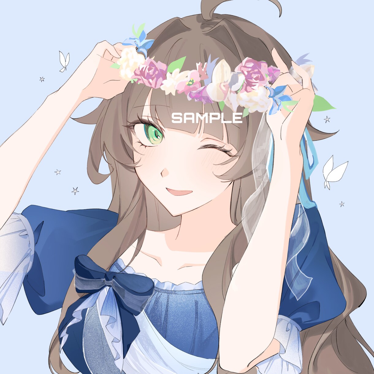 SNSなどで使えるかわいいイラストお描きします とにかくかわいく透明感を出すのが得意です♩ イメージ1