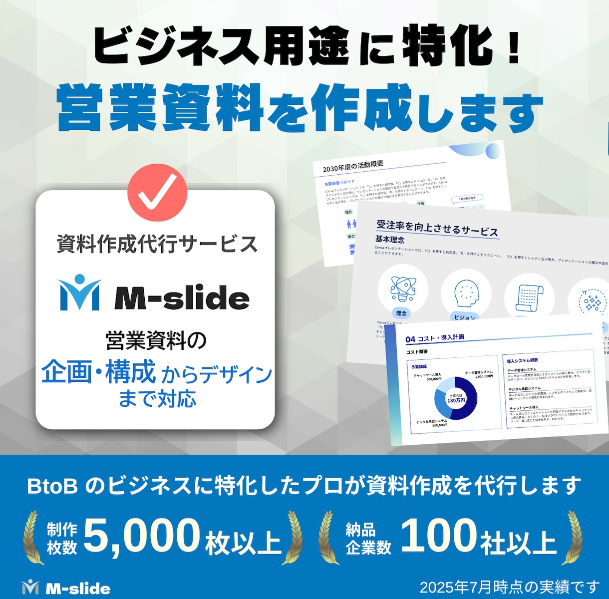 ビジネス用途に特化！営業資料を作成します BtoB向け専門の資料作成サービス イメージ1
