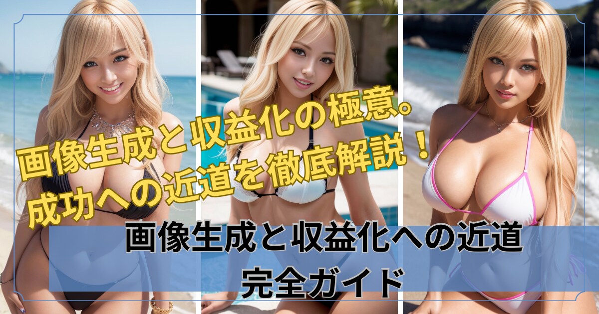 画像生成と収益化への方法を教えます 画像生成と収益化の極意。成功への近道を徹底解説！ イメージ1