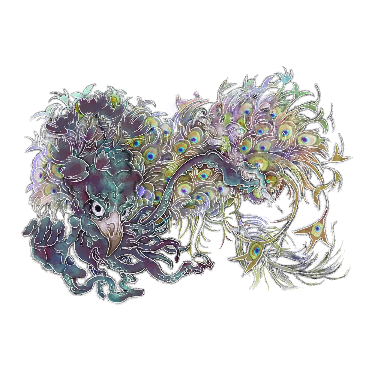 龍・神獣のイラスト作成します あなただけの幻想的で力強い龍・幻獣・守護神を描きます イメージ5