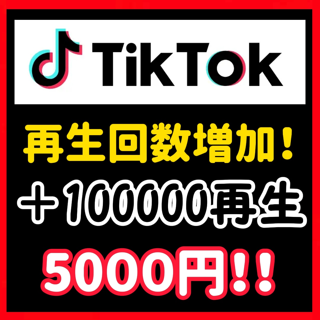 Tiktok 100000回 再生数 再生回数 ティックトック - その他