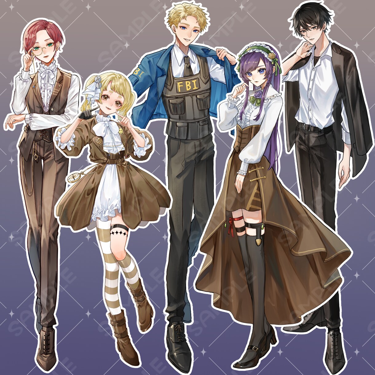 厚塗り風　ゲーム・TRPG立ち絵 制作致します 日常からファンタジーまで　柔らかい質感の立ち絵制作致します！ イメージ5