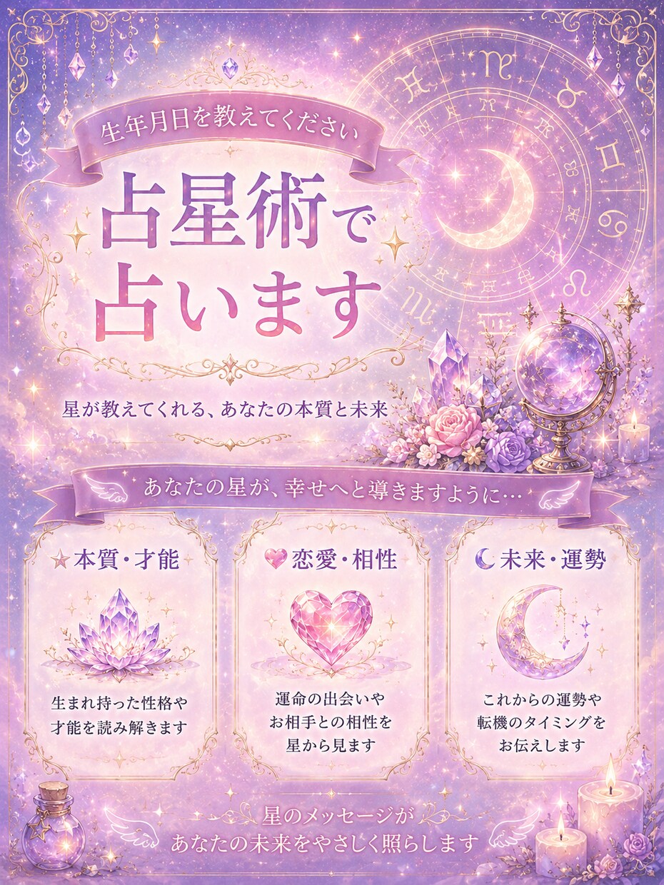 恋愛運/お二人の相性を占星術で占います 【今日から楽に】誰にも言えない悩みを打ち明けてください イメージ2