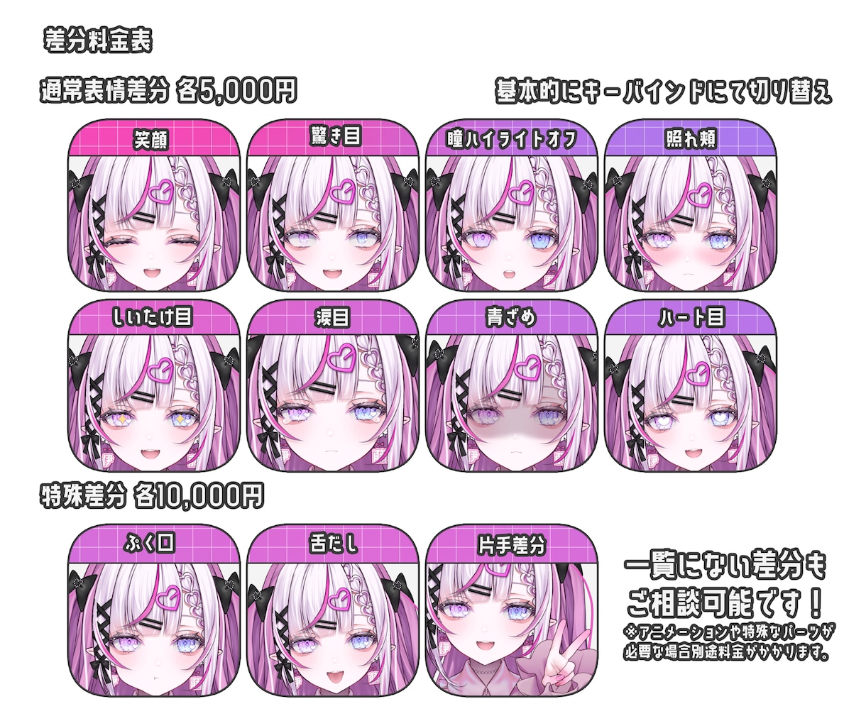 あなただけのVTuber用のモデルを作成します 高クオリティな自分だけのモデルを作成させていただきます！ イメージ6