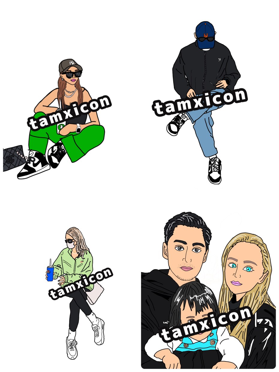 SNS用のアイコン描きます SNSに映える全4種類から選べる手描きアイコン イメージ7