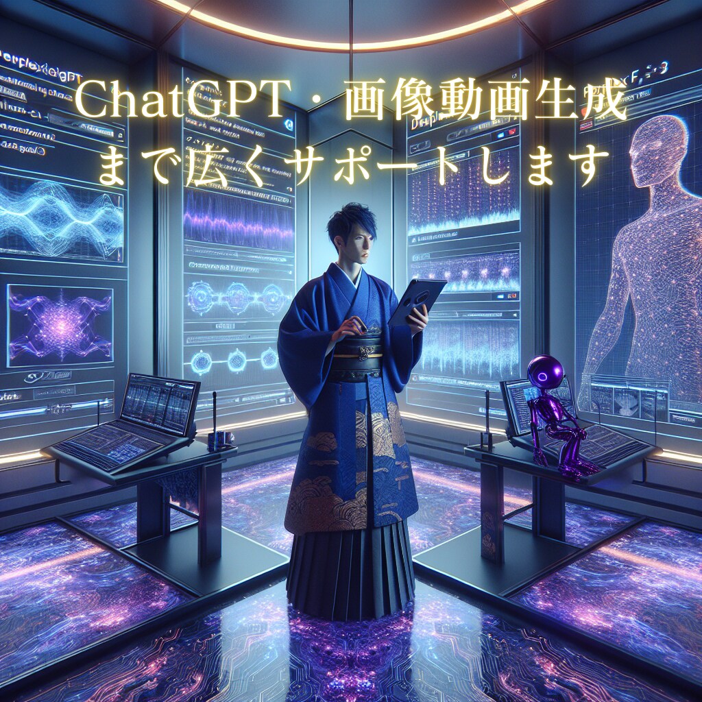 ChatGPT・画像動画生成まで広くサポートします AI初心者から上級者までOK!あなたの疑問にお答えします! イメージ1