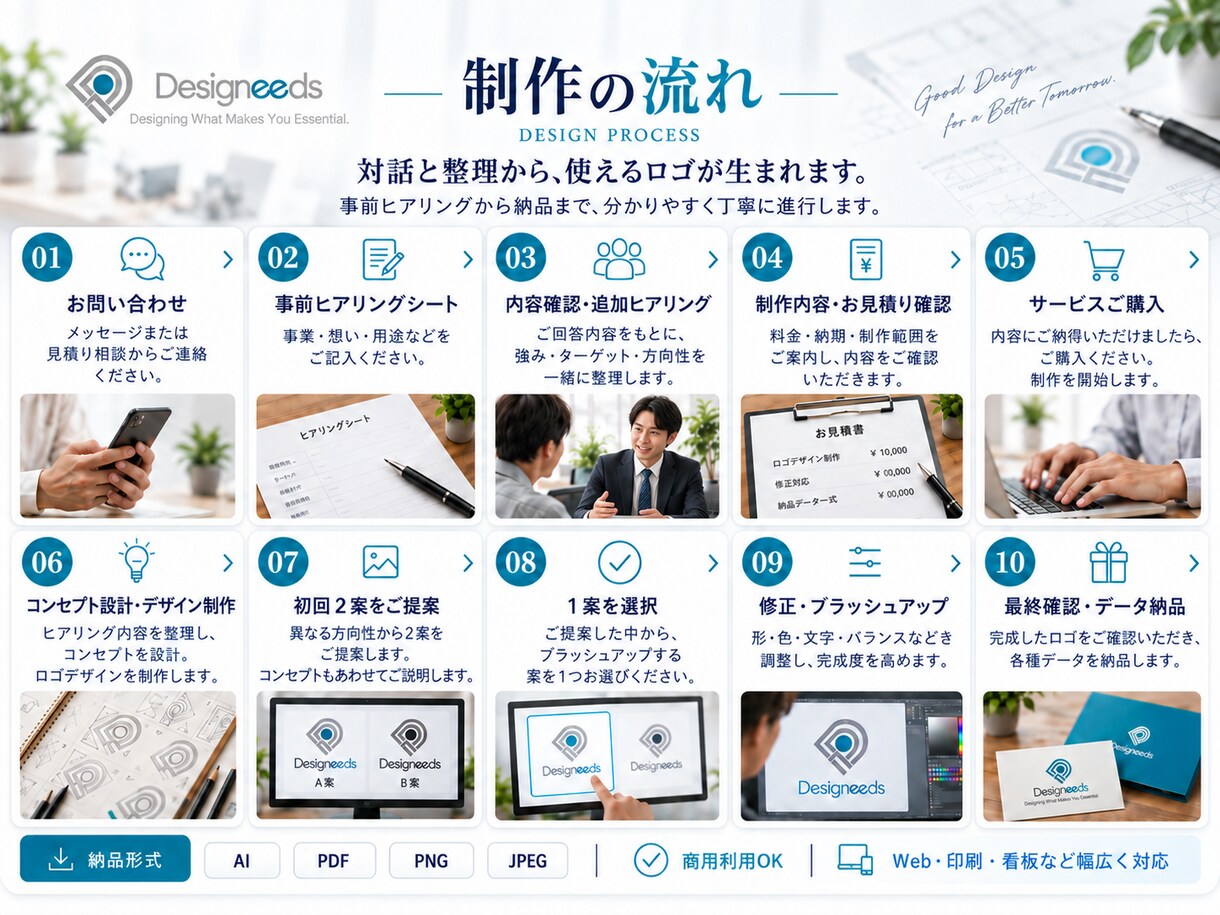 想いと強みを整理し、理由のあるロゴを制作します 企業・店舗・個人事業に対応した高品質ロゴ イメージ2