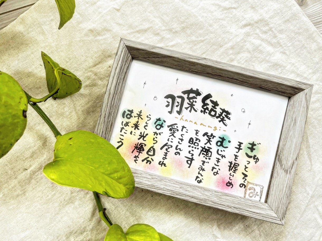 想いが伝わる筆ペンアート作成します 名前に想いを込めた世界に一つの贈り物 イメージ1