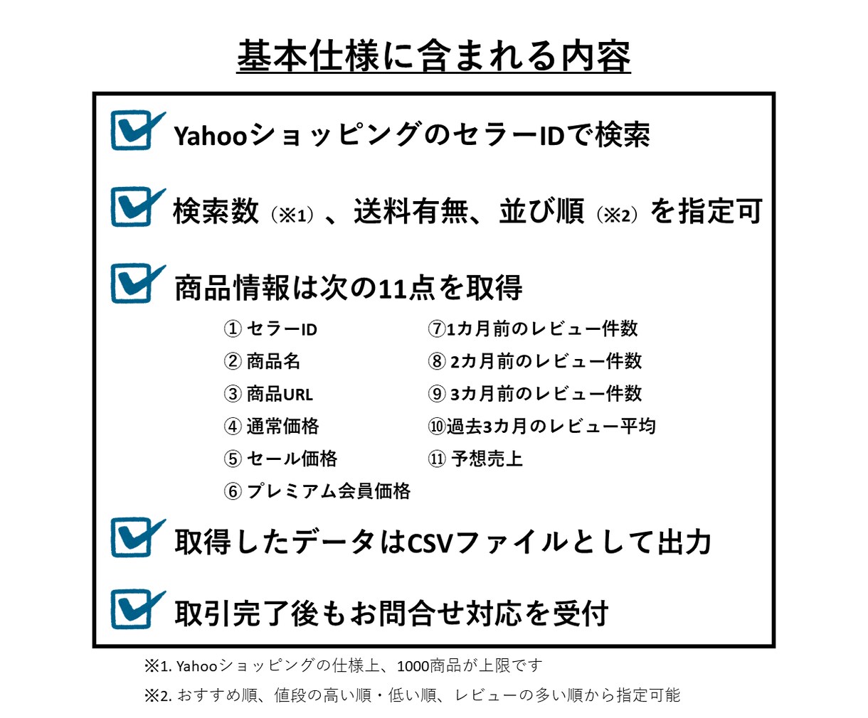 スクレイピングでセラーリサーチツールを作ります 〈即納品！〉販売個数、売上、利益の予測値を取得できます！ イメージ4