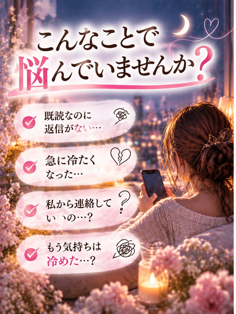 連絡が来ない彼の気持ちを丁寧に鑑定します 既読無視・未読・音信不通…彼の本音を読み解きます イメージ2