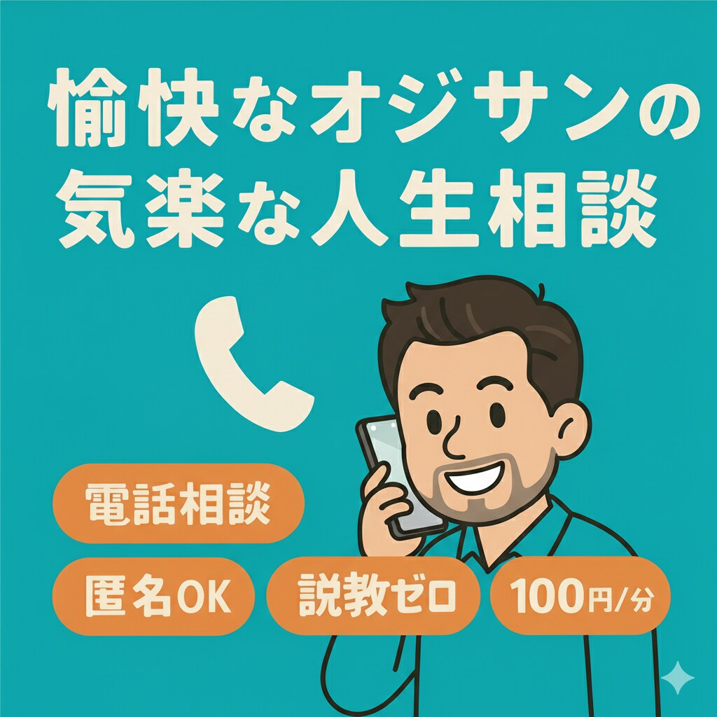 放送作家のオジサンが気楽な人生相談承ります 世の中の表と裏を見まくった放送作家が説教なしで相談受けます！ イメージ1