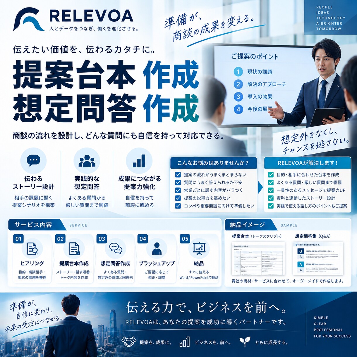 営業・提案資料を構成から作成します 箇条書きや既存資料から伝わる営業資料に仕上げます イメージ4