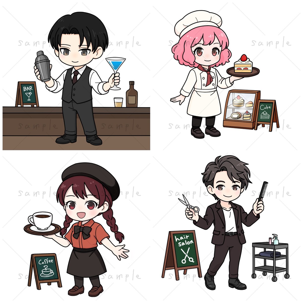 商用利用可★ゆるかわミニキャラアイコン制作します X・インスタ・ユーチューブ★SNS映え抜群の親しみデザイン イメージ9