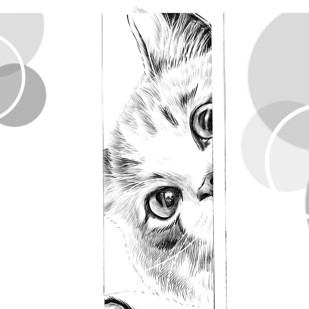 癒される！おしゃれなモノクロペット似顔絵描きます ♪迫力の高画質Ａ３サイズデータ！記念品やアイコンヘッダーにも イメージ6