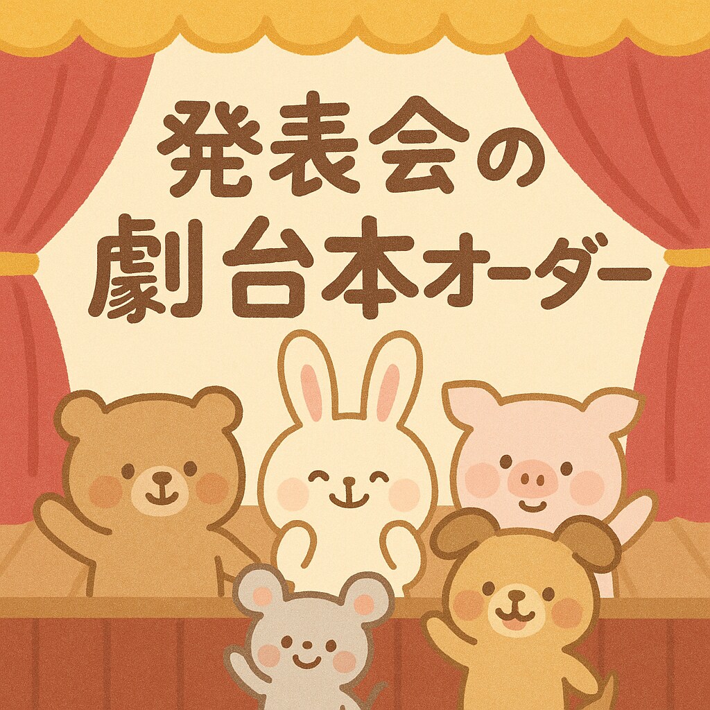 保育士・幼稚園の先生必見！発表会の劇台本作成します 童話・アニメなど幅広く対応！セリフ量や配役調整もおまかせ！ イメージ1