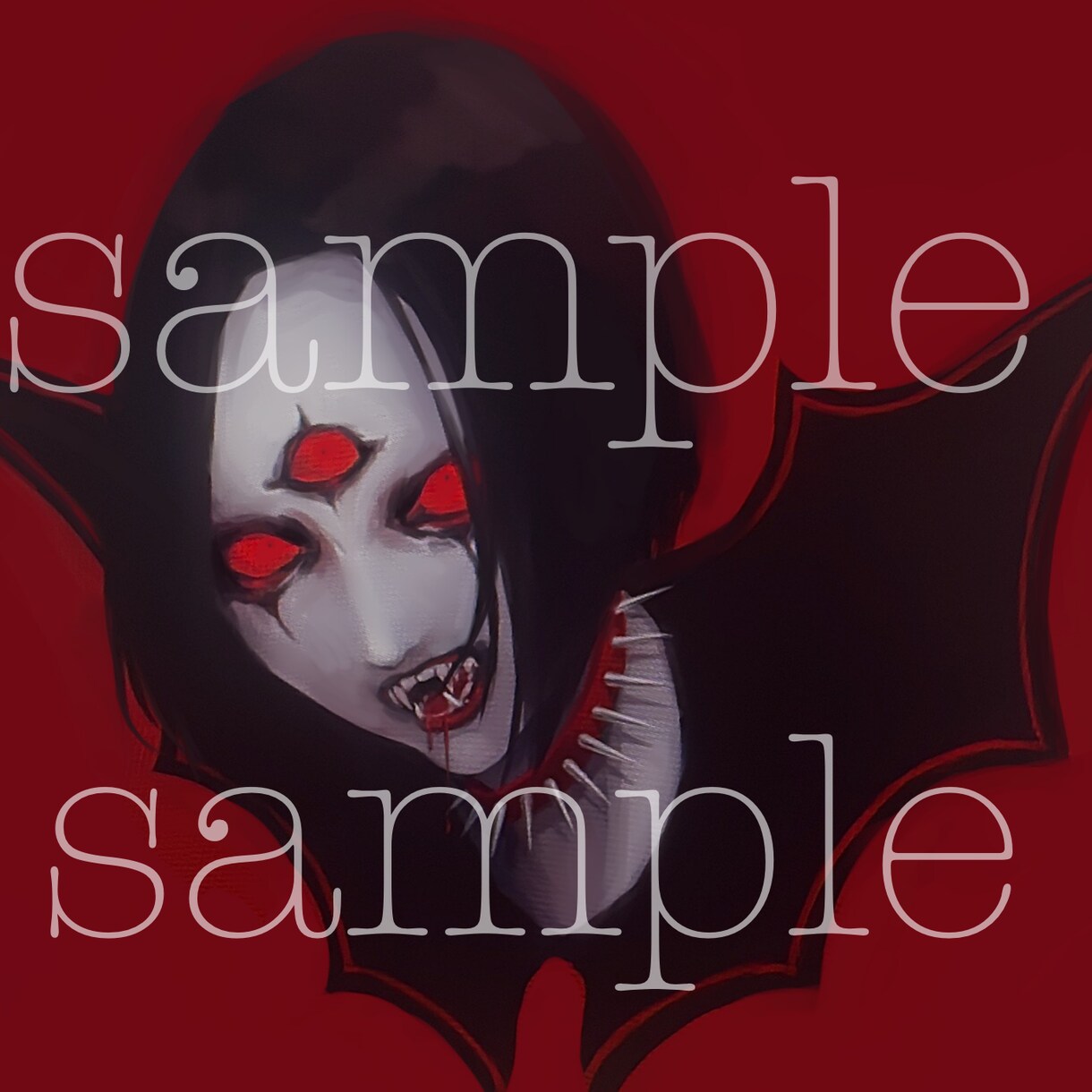 ダークな厚塗りイラスト！アイコン挿絵など描きます 地雷さんバンギャさん大歓迎！動画用イラストやアイコンなど！ イメージ5