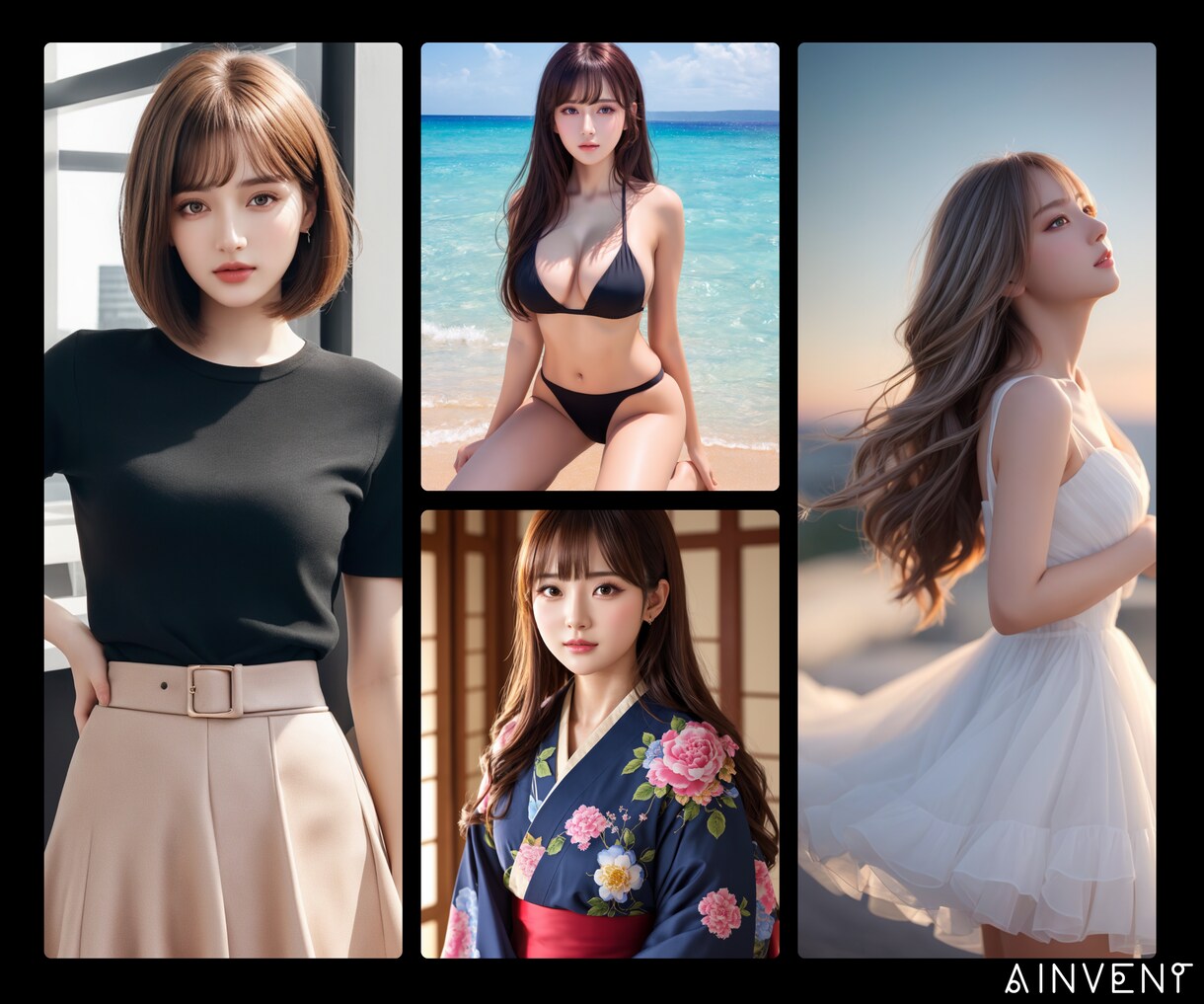 AI美女画像+プロンプト5000個 ご提供します 【商用利用可】初心者〜上級者までご満足いただける解説PDF付 イメージ4