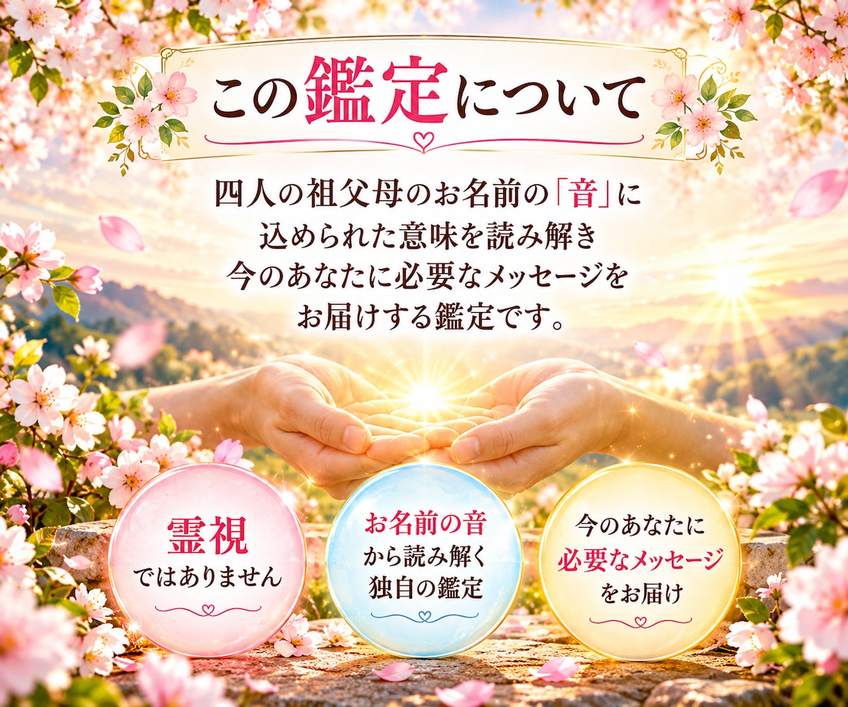 ご先祖さまから今必要なメッセージを届けます 祖父母の名前の音から、今のお悩みにヒントをお届けします イメージ3
