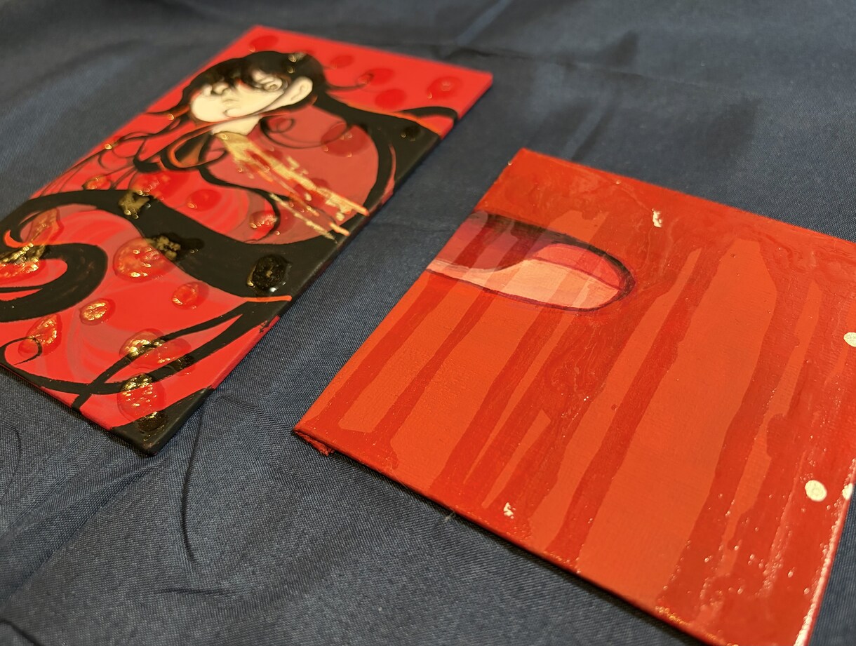 小さめのキャンパスアート作成いたします 世界に1枚、あなただけの作品を郵送にてお届け致します！ イメージ4