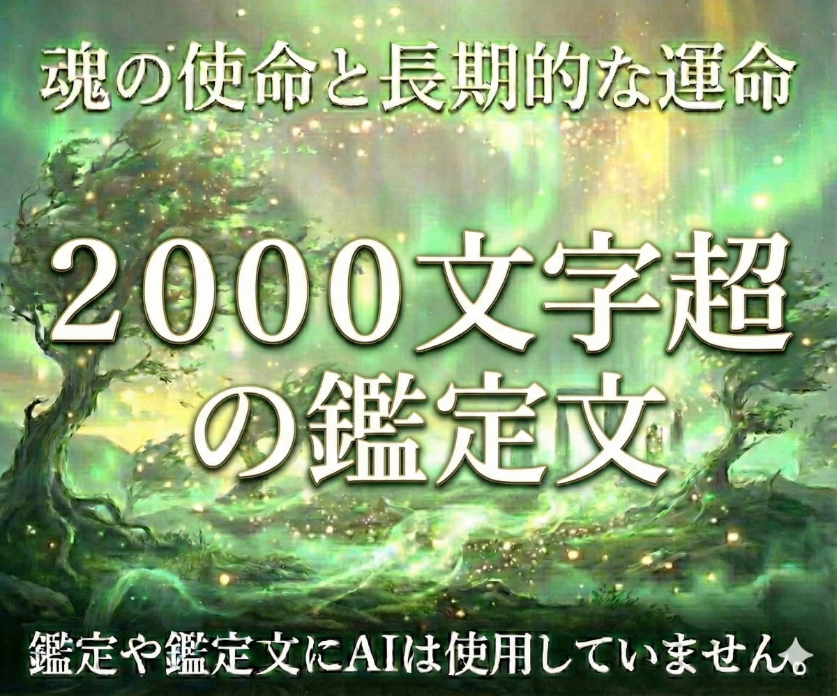 2000文字以上！魂の使命と長期的な運命を示します 【人生の地図】生まれ持った使命と数十年先の未来を紐解く イメージ1