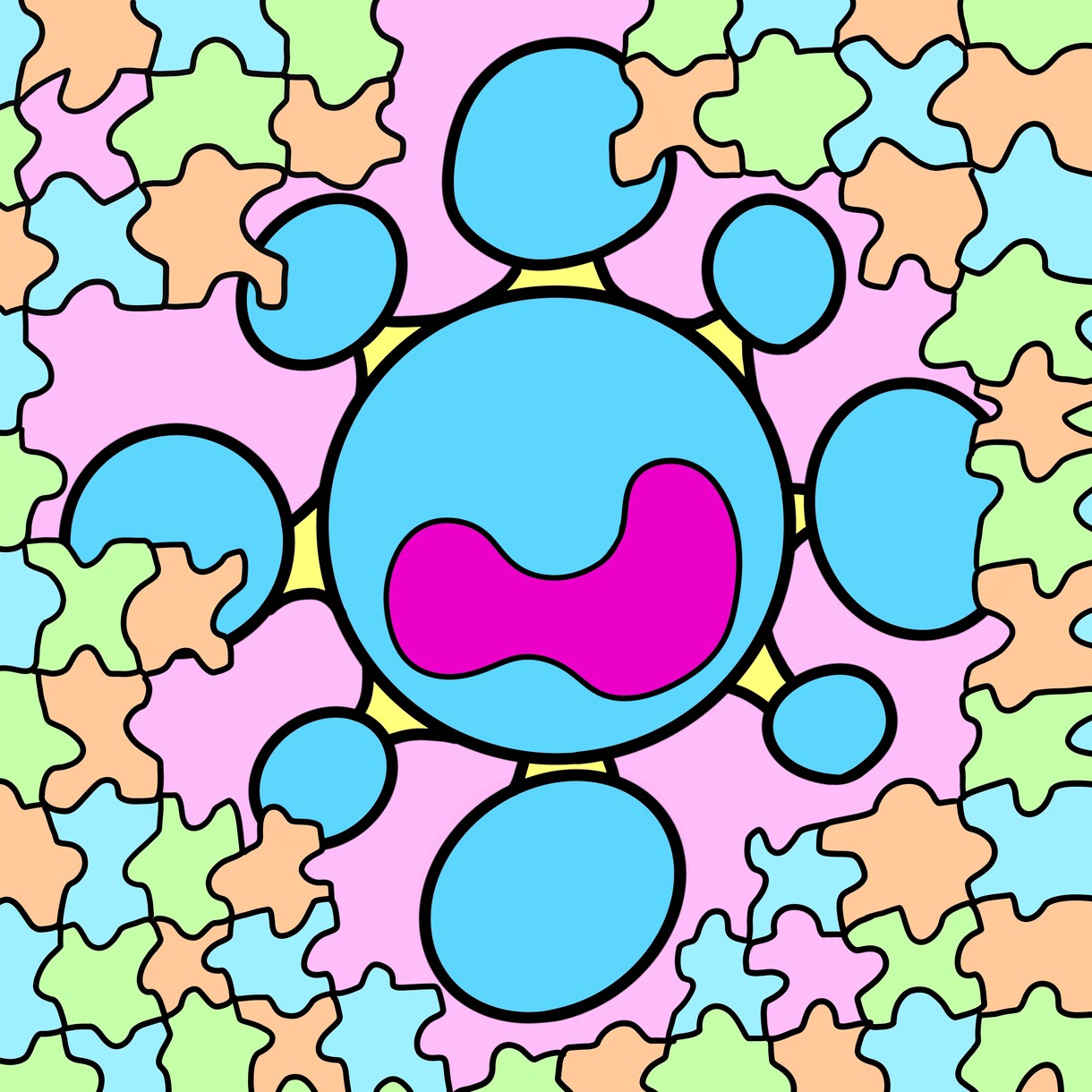 SNS向けの抽象的画アイコンを作成します 抽象的なイラストを作成します。服やアイコンのデザインに！ イメージ7