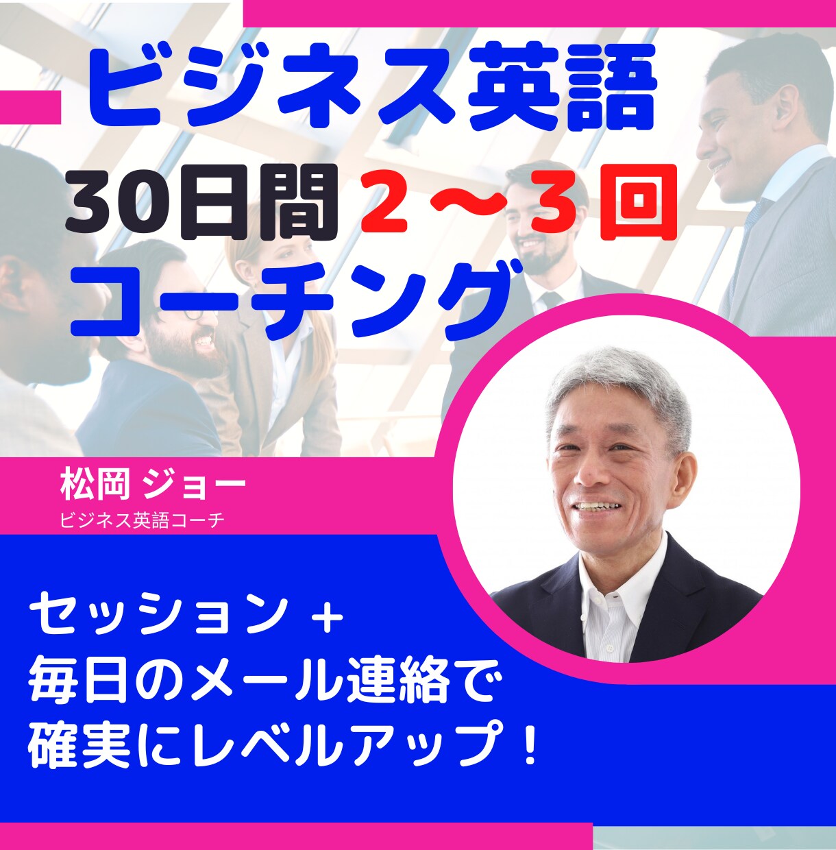 ３０日間、２～３回ビジネス英語をコーチングします １ヶ月２～３回のセッションで確実レベルアップしたい方に最適！ イメージ1