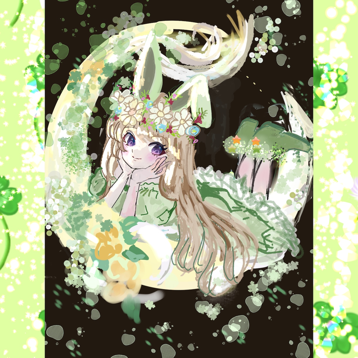 レトロでファンタジーな絵を描きます 個性派,ロリータ、ゆめカワな感じをレトロでかきま。す イメージ1