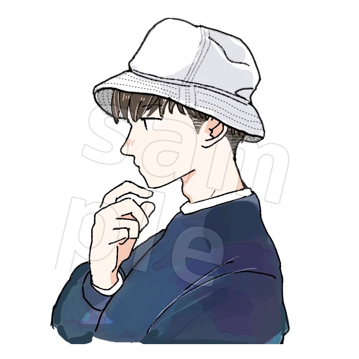 シンプル×クール×可愛い☺︎ 横顔アイコンかきます 商用イラスト・似顔絵対応可です。SNS運用におすすめꪔ̤̮ イメージ3