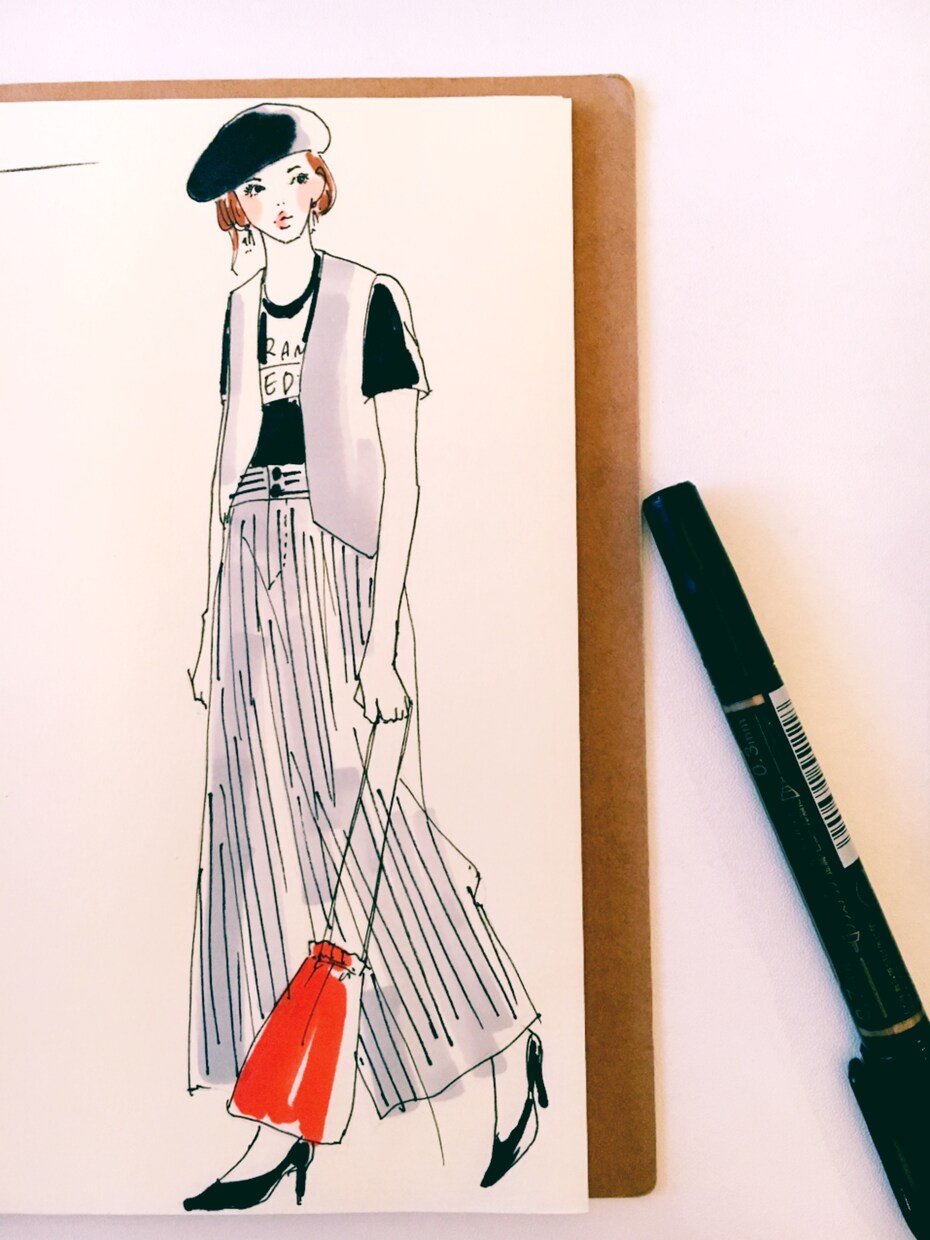 抜け感あるおしゃれなファッションイラスト描きます ＊お気に入りの写真やコーディネートをイラストにしてみませんか イメージ3