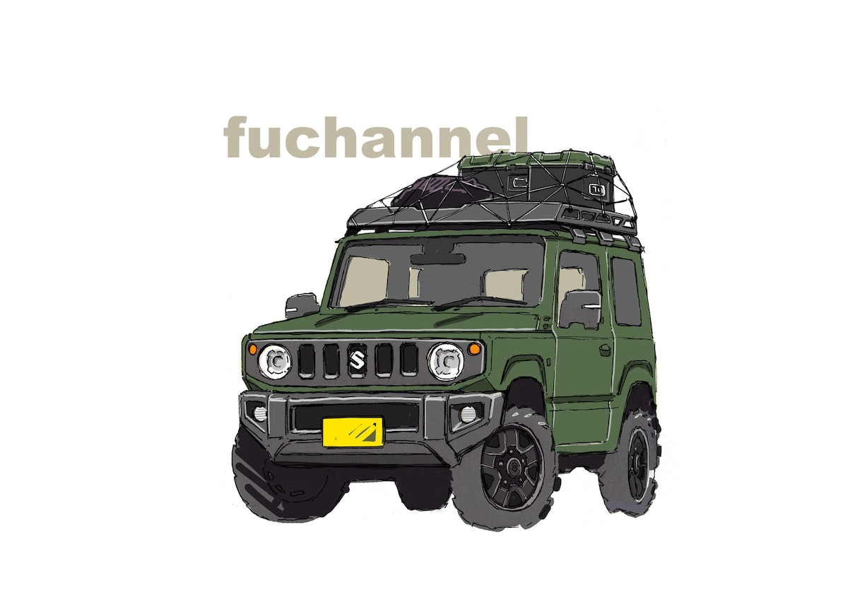 車イラスト、アイコン描きます ラフで可愛らしい自動車イラストです。 イメージ2