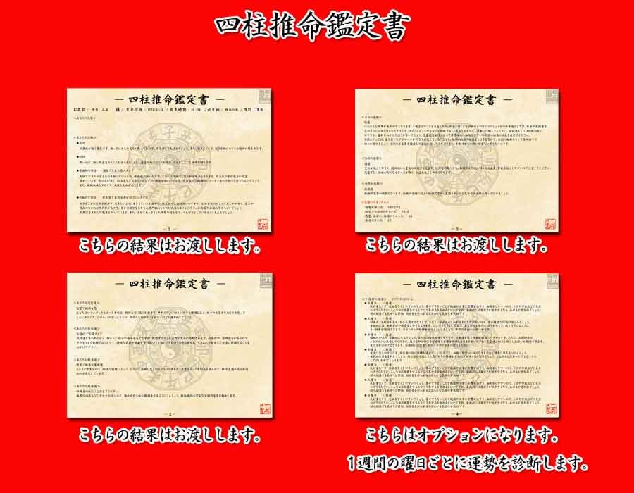アナタのこと四柱推命鑑定で詳しくご説明いたします それぞれの運勢、今月、今年の運勢、運勢バイオリズムも有ります イメージ3
