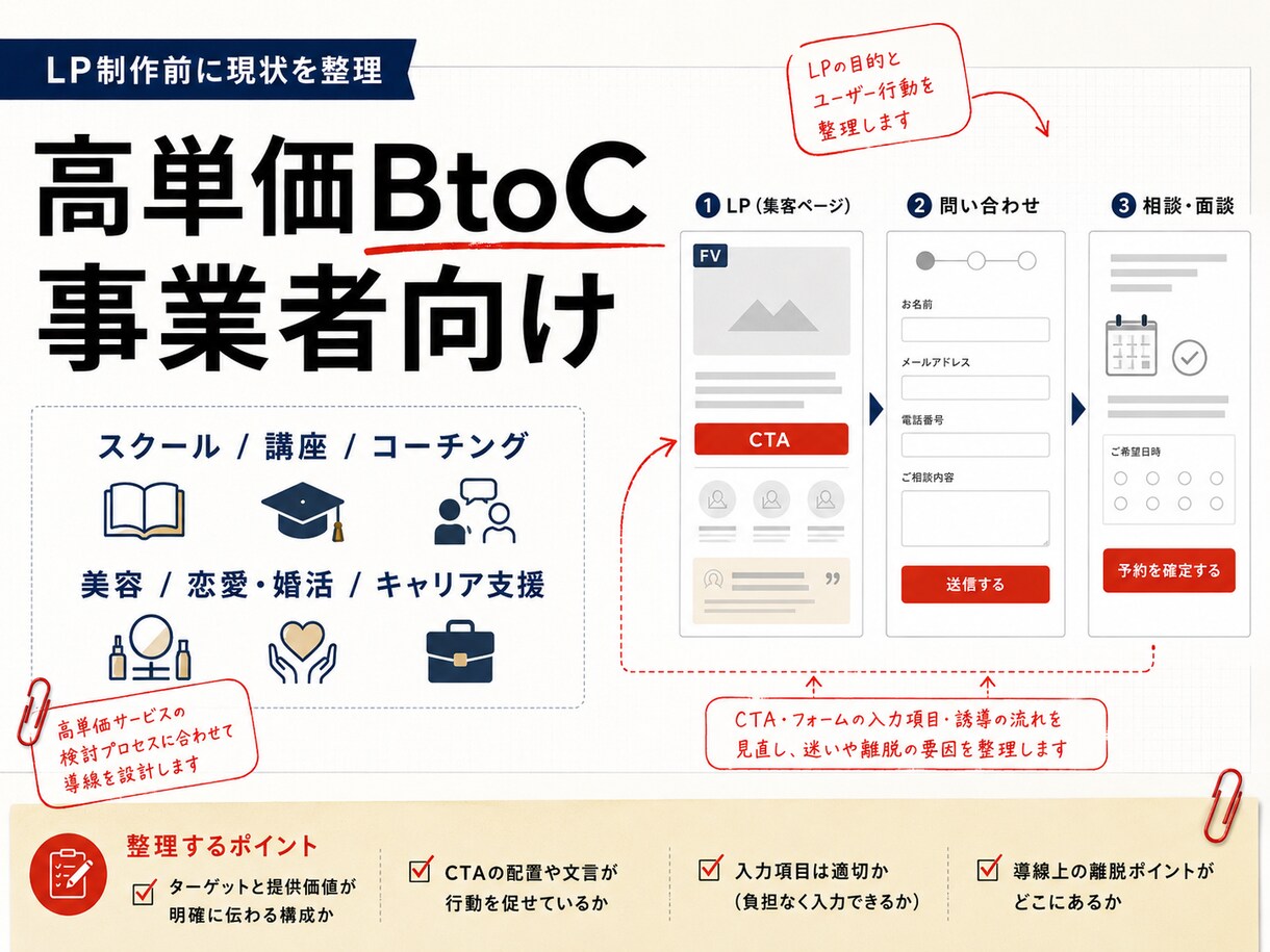 高単価BtoCのLP改善指示書を作ります 訴求・CTA・フォーム導線を整理 イメージ4