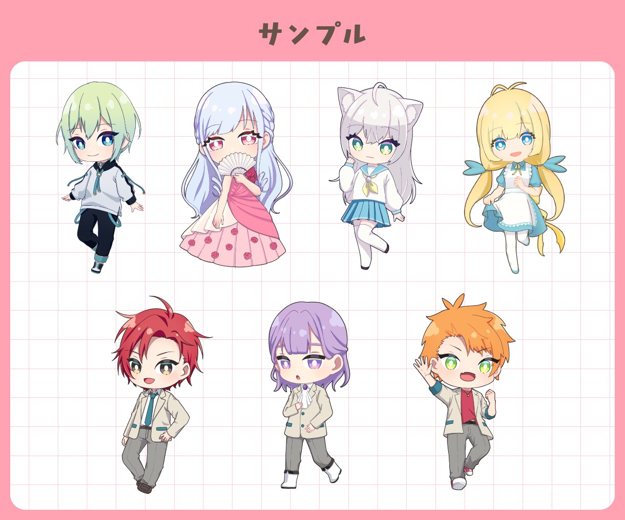 デフォルメ/SDイラスト制作いたします SNSやブログ、動画配信などで使いやすい2.5頭身のイラスト イメージ2