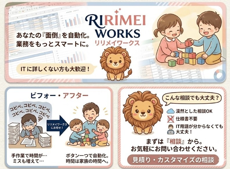 Googleスプレッドシートの業務効率化支援します 【丁寧なヒアリング】あなたのやりたいことを実現します！ イメージ1